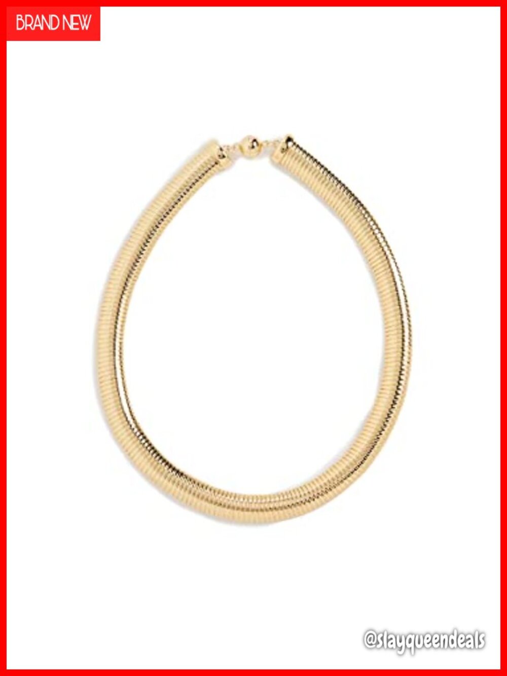 LUV AJ Women's Flex Snake Chain Necklace 18 Inch Herringbone Polished